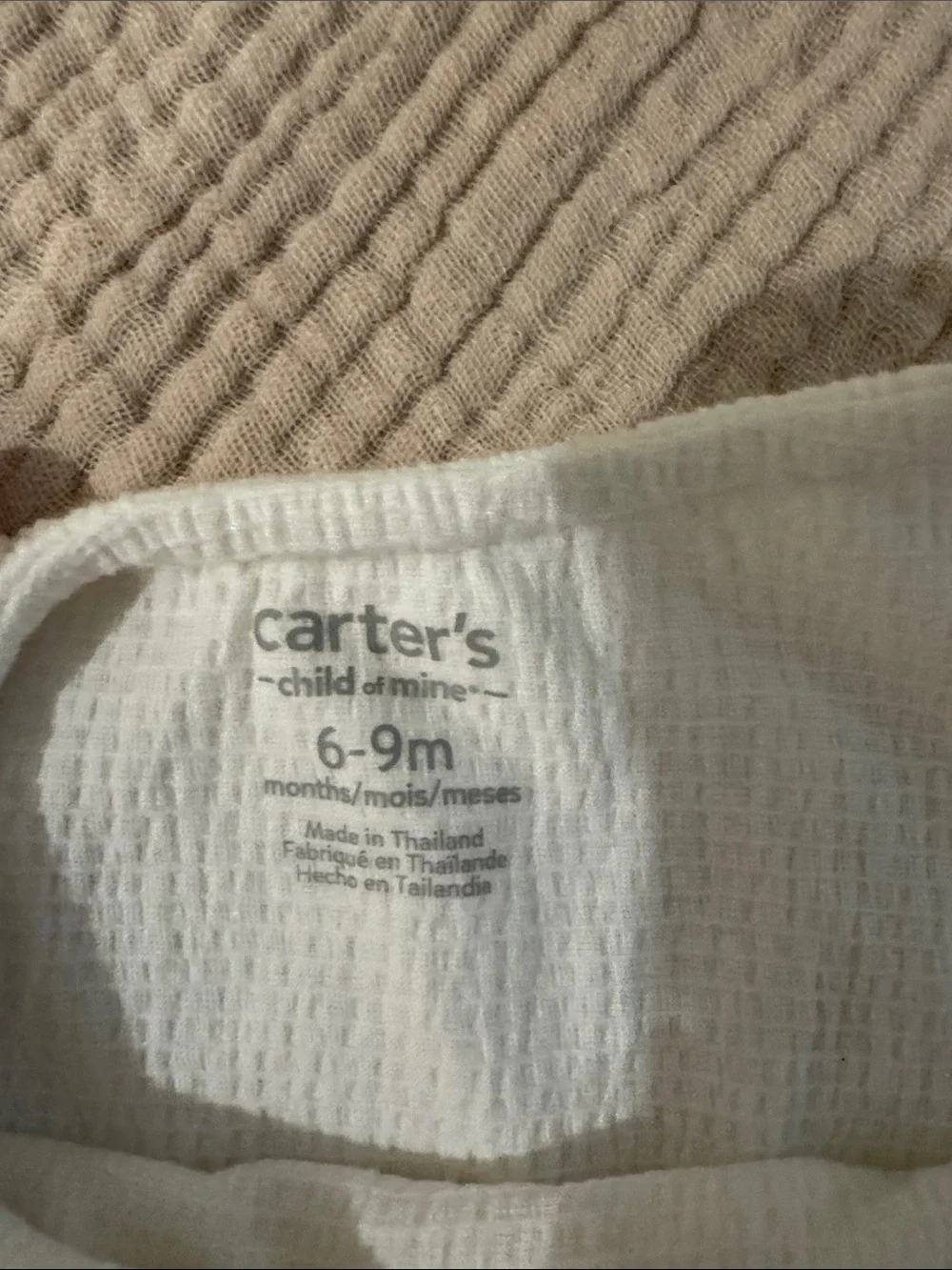 Carter's White Ruffle Eyelet Baby One-Piece